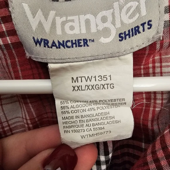 Men's wrangler button up shirt - Picture 3 of 5